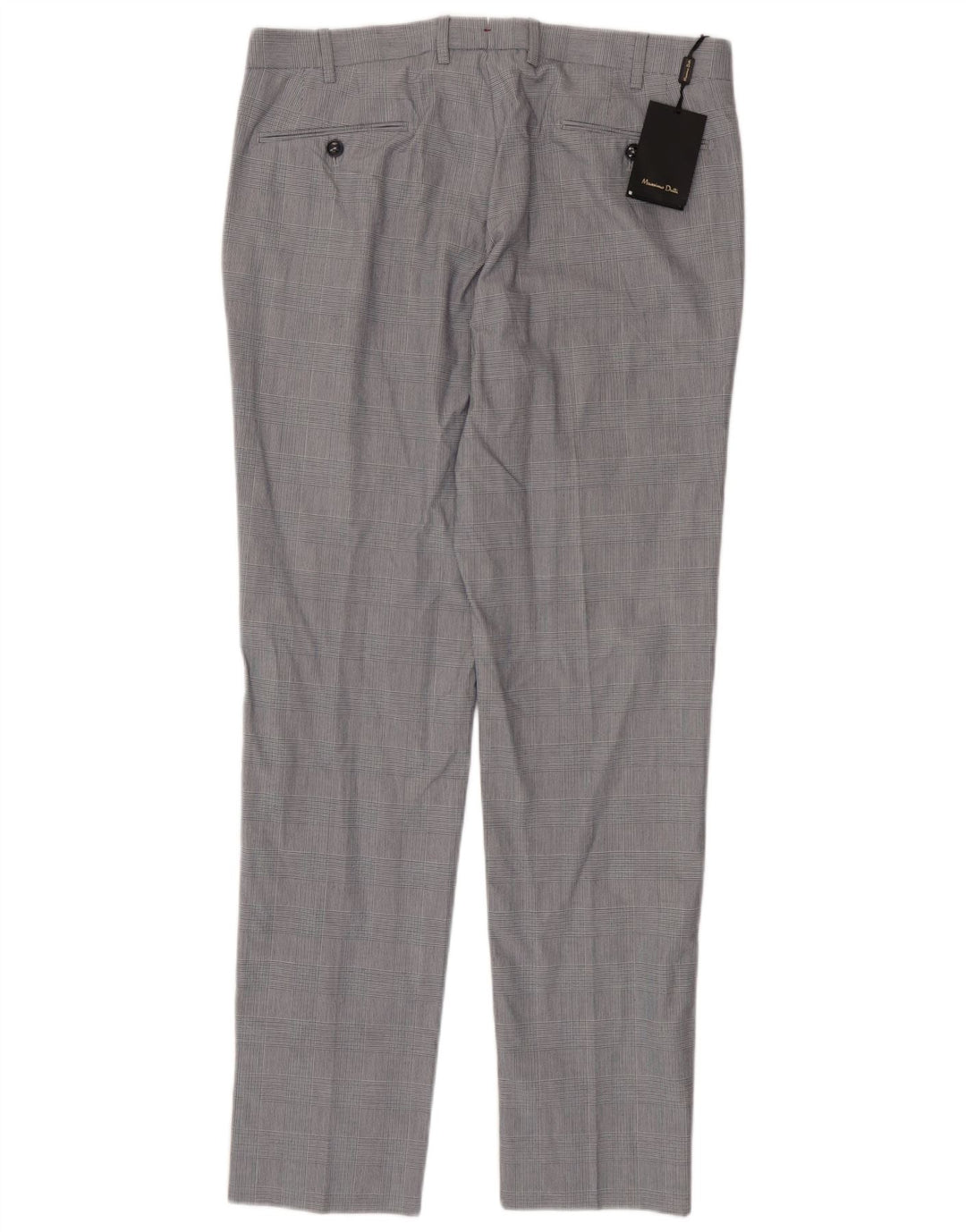 Massimo Dutti Ανδρικό Slim Suit Παντελόνι EU 44 Large W34 L33 Grey Houndstooth