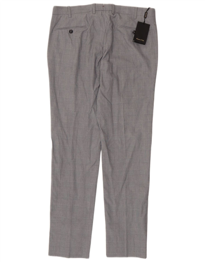 Massimo Dutti Ανδρικό Slim Suit Παντελόνι EU 44 Large W34 L33 Grey Houndstooth