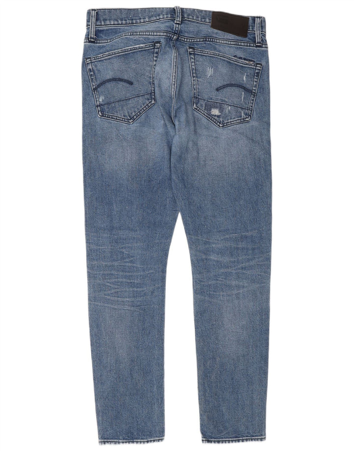 Ανδρικά G-Star 3301 Distressed Slim Jeans W33 L32 Μπλε βαμβακερό