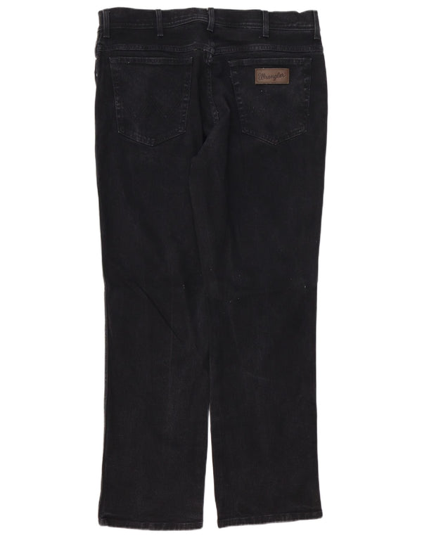 WRANGLER Ανδρικό Texas Straight Jeans W38 L32 Μαύρο βαμβακερό