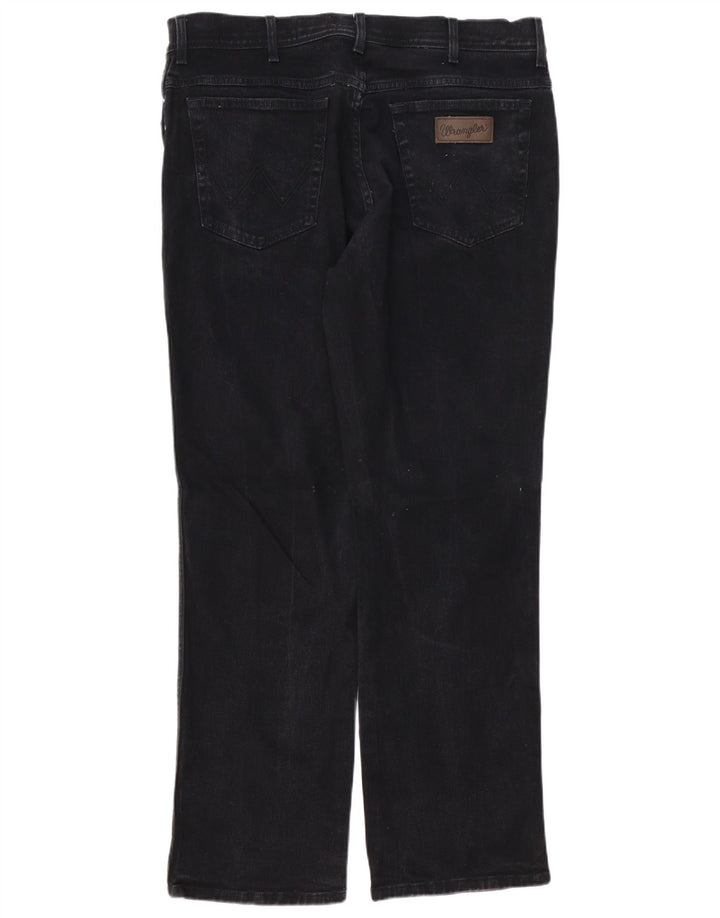 WRANGLER Ανδρικό Texas Straight Jeans W38 L32 Μαύρο βαμβακερό