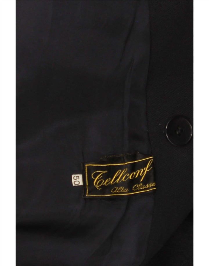 Vintage Ανδρικό Διπλό Παλτό IT 50 Large Navy Blue