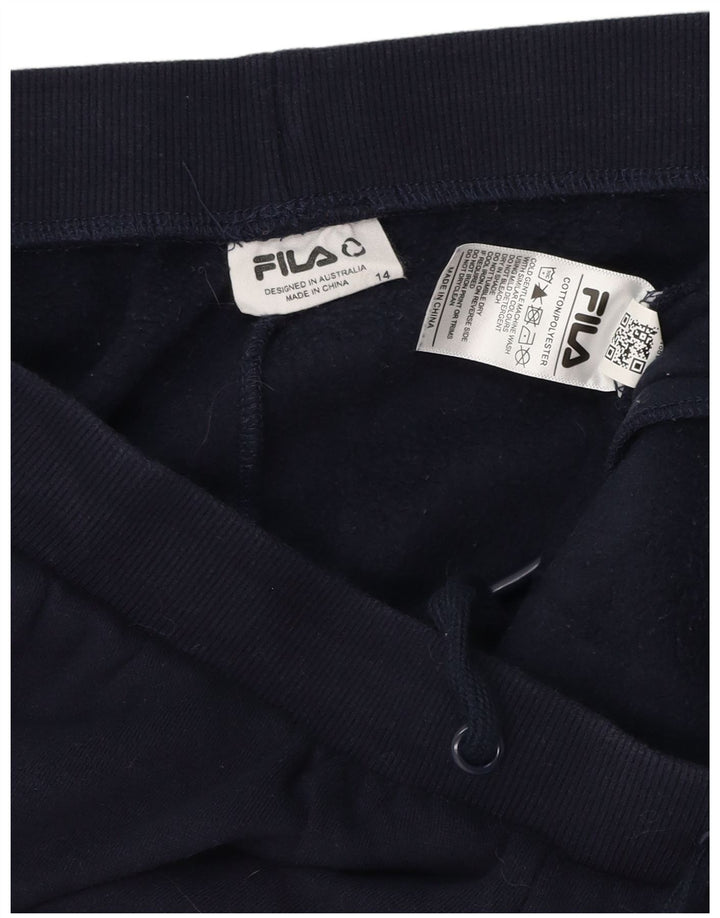 Γυναικεία αθλητική φόρμα FILA Παντελόνι Joggers UK 14 Large Navy Blue Cotton