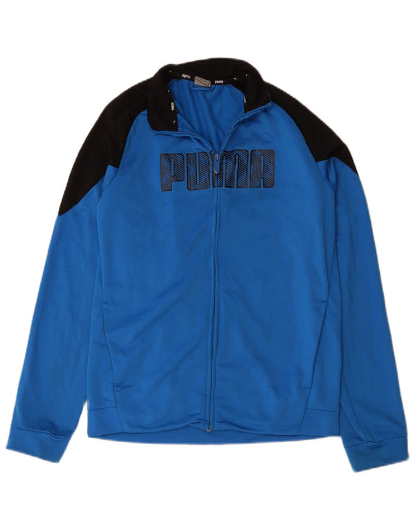 Puma Boys Graphic αθλητική φόρμα Top Jacket 15-16 Years Blue Colourblock