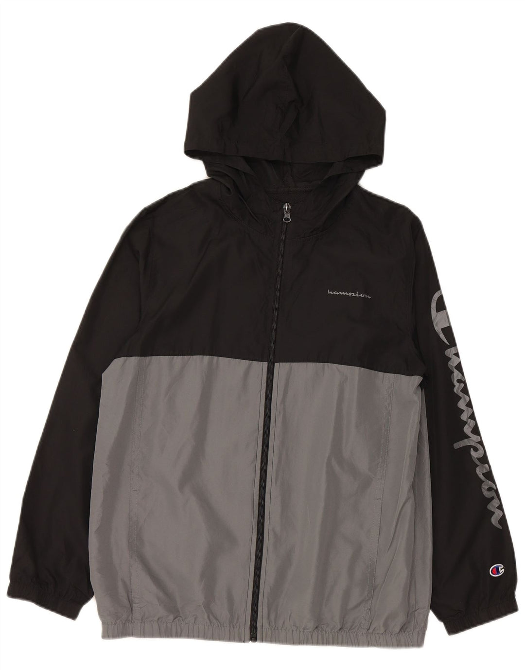 CHAMPION Γυναικεία φόρμα γυμναστικής γραφικά Top Jacket UK 14 Large Black Colourblock