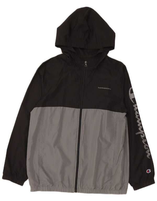 CHAMPION Γυναικεία φόρμα γυμναστικής γραφικά Top Jacket UK 14 Large Black Colourblock