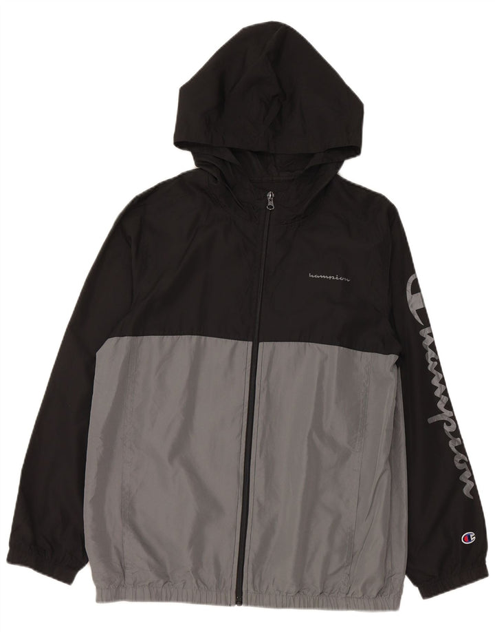 CHAMPION Γυναικεία φόρμα γυμναστικής γραφικά Top Jacket UK 14 Large Black Colourblock