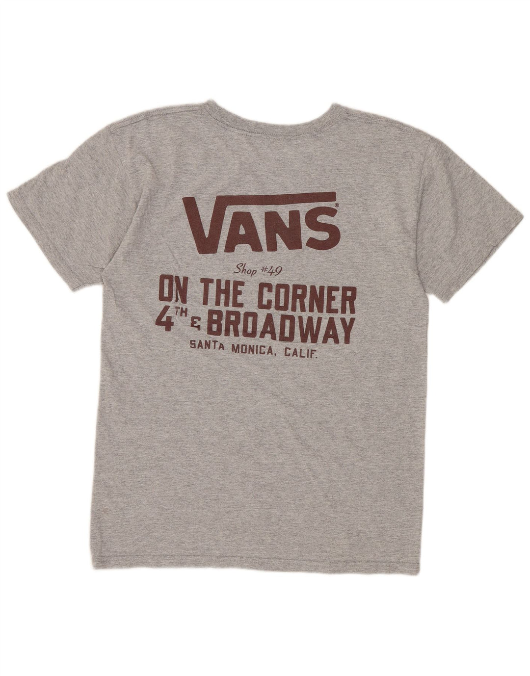 Γυναικείο γραφικό μπλουζάκι VANS Top UK 10 Small Grey Cotton