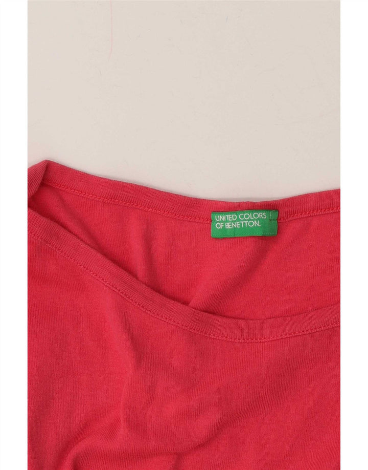 Γυναικείο τοπ Benetton μακρυμάνικο UK 12 Medium Pink