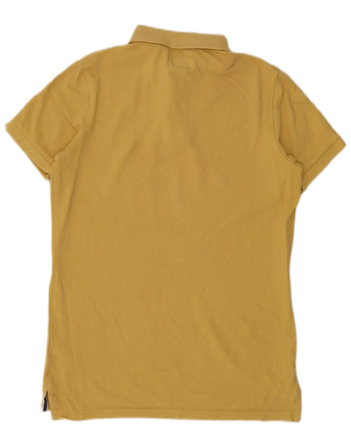Ανδρικό πουκάμισο πόλο Superdry, μεσαίο κίτρινο βαμβακερό