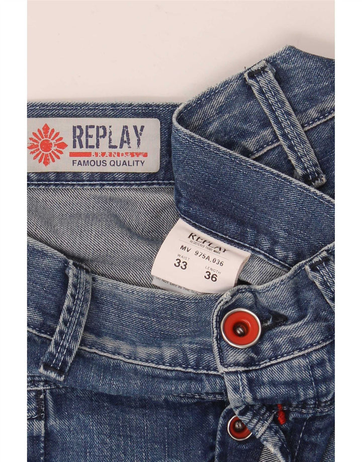 Replay Ανδρικό Bootcut Jeans W33 L36 Blue Cotton