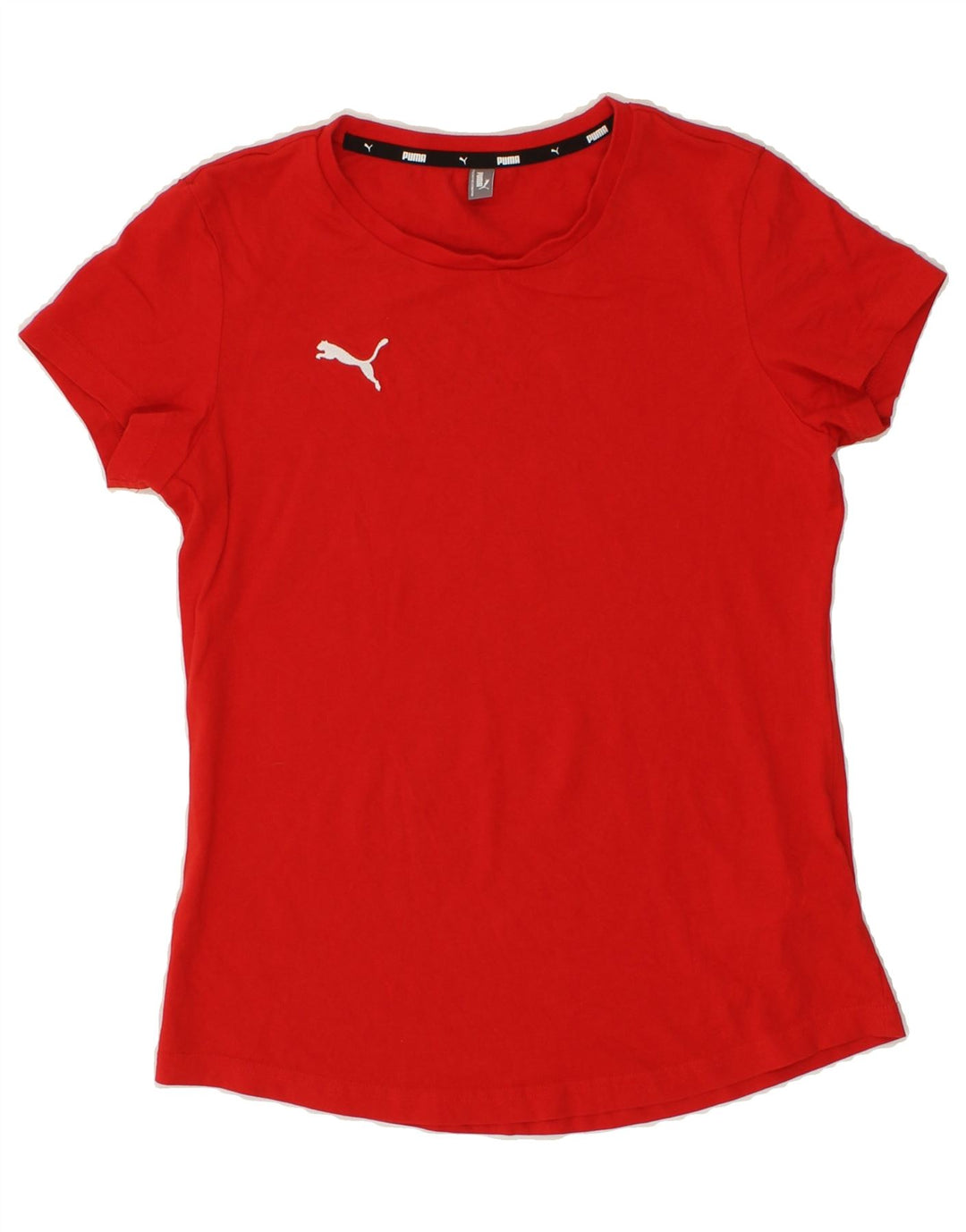 PUMA Womens T-Shirt Top UK 12 Medium Red Cotton Vintage Puma and Second-Hand Puma from Messina Hembry 