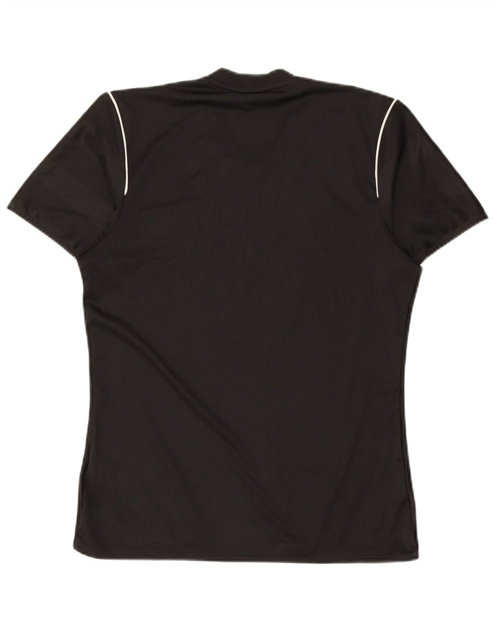 Ανδρικό γραφικό μπλουζάκι ADIDAS Climalite Top Μικρό μαύρο ριγέ πολυεστέρα