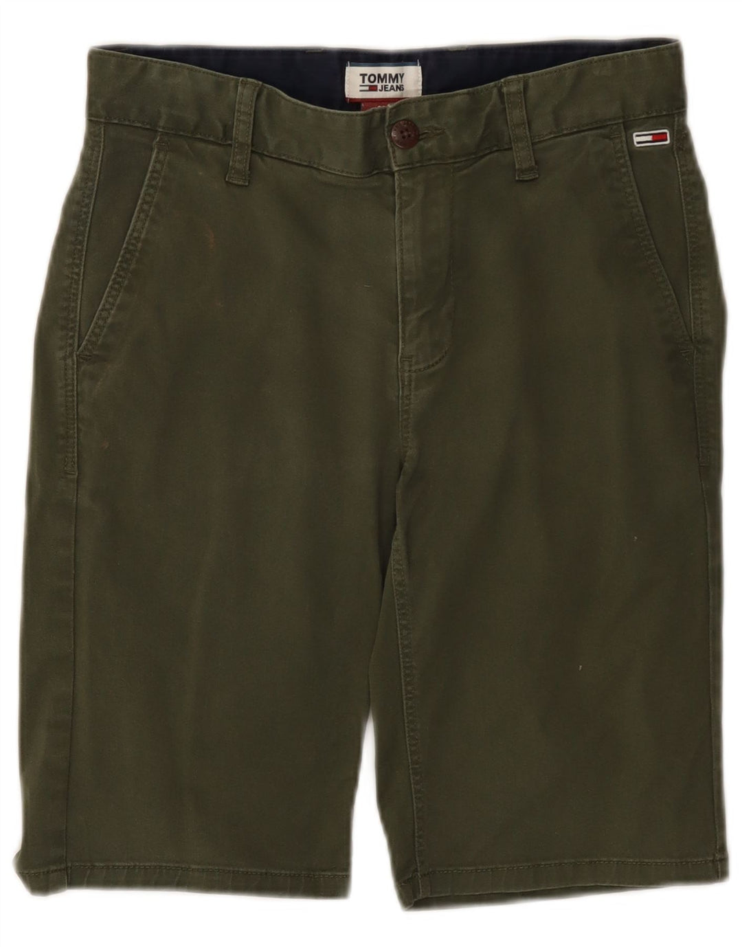 Γυναικείο σορτς Chino TOMMY HILFIGER W28 από μεσαίο χακί βαμβακερό