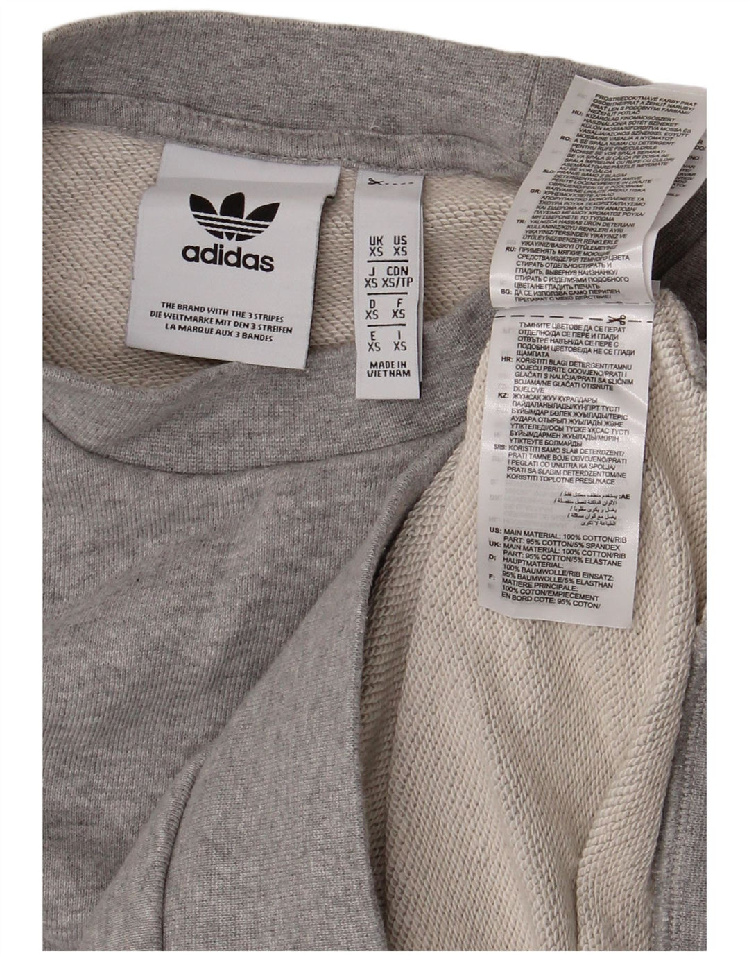 Ανδρικό γραφικό φούτερ ADIDAS Jumper XS Γκρι βαμβακερό