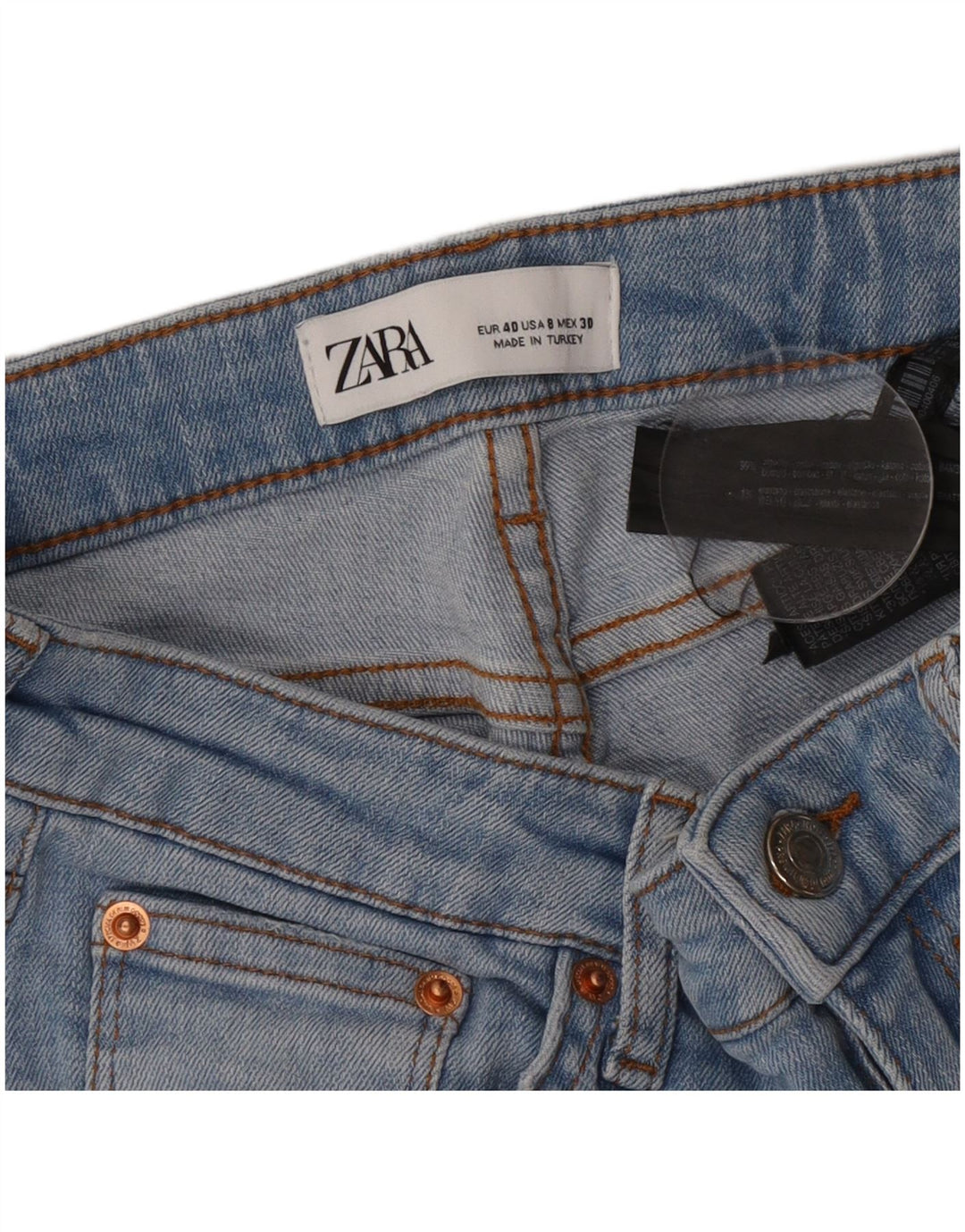 Zara Γυναικεία στενόχωρα τζιν EU 40 Medium W30 L27 Μπλε βαμβακερό