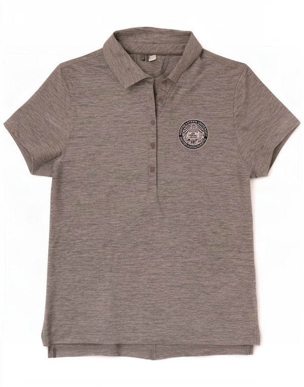 Under Armour Γυναικείο Heat Gear Polo UK 14 Large Grey Flecked Polyester