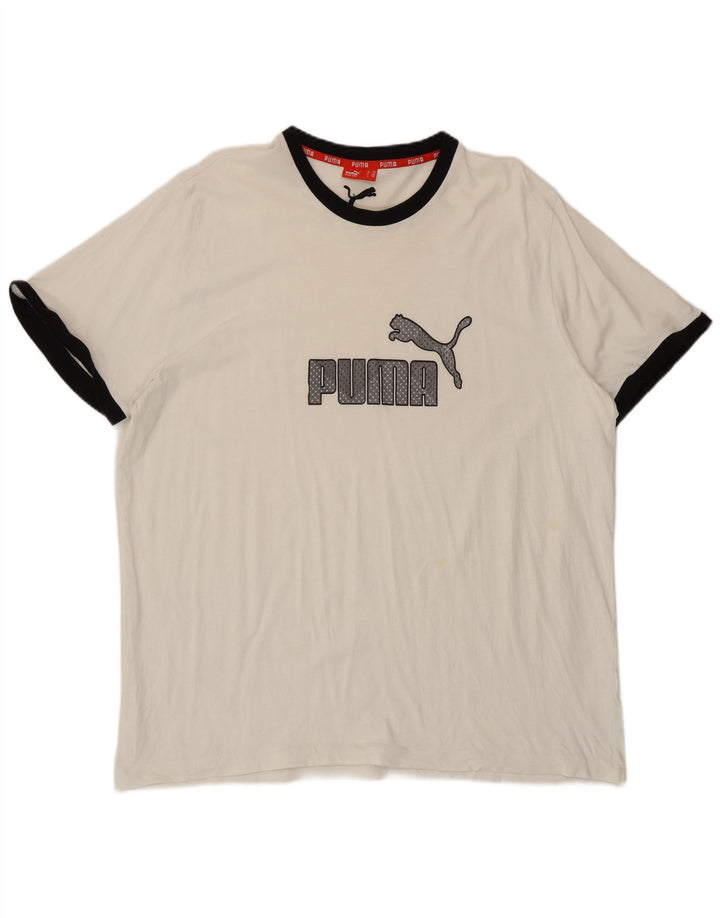 Ανδρικό γραφικό μπλουζάκι Puma Top 2XL Λευκό