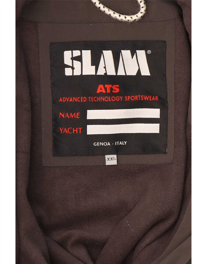 Slam Mens Bomber Jacket UK 44 2XL Beige Nylon
