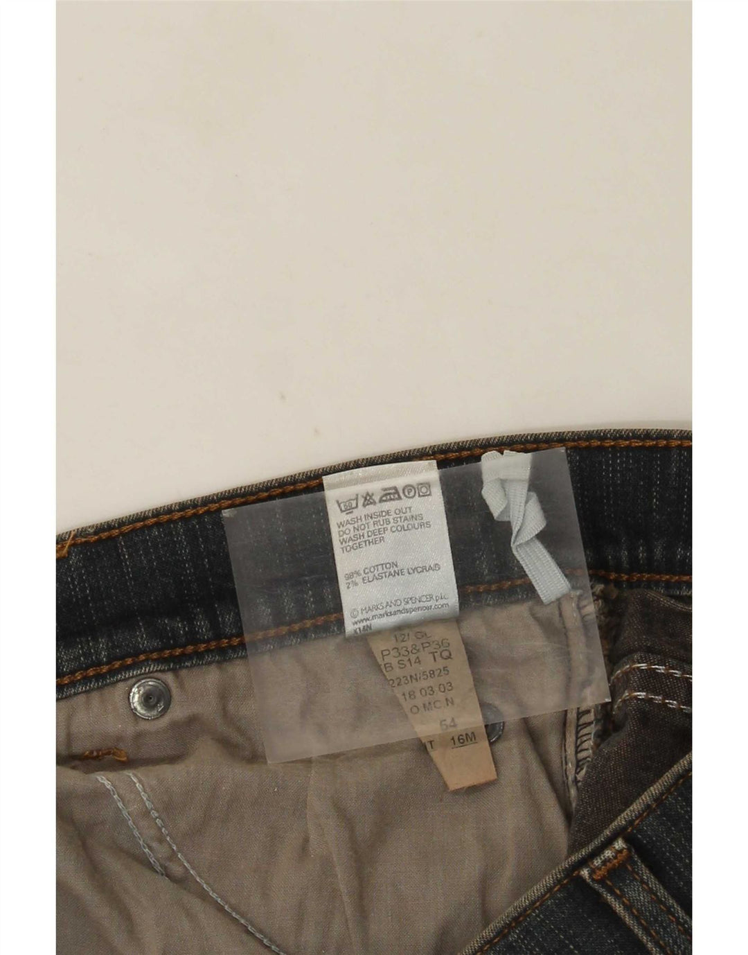 Marks & Spencer Γυναικεία Bootcut Jeans UK 16 Large W32 L31 Blue Cotton