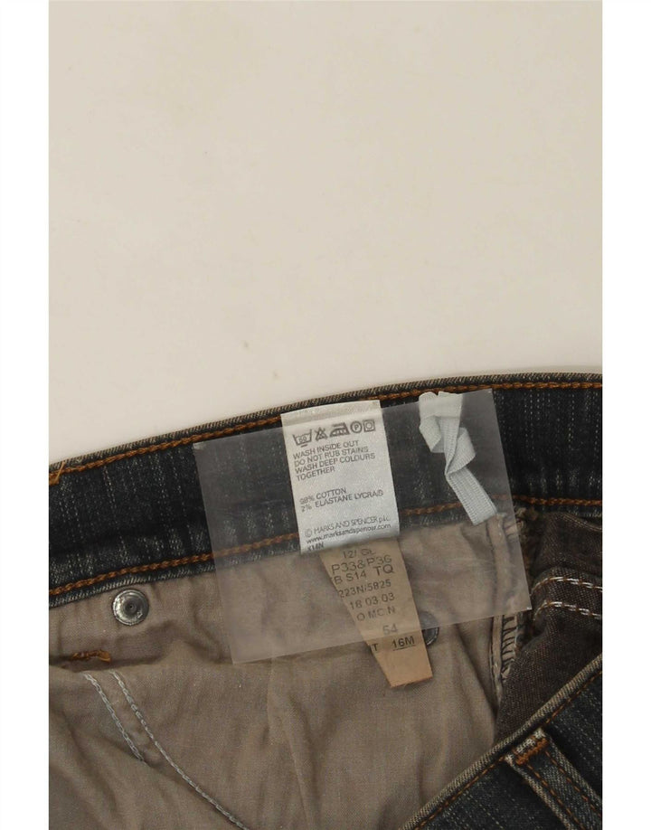 Marks & Spencer Γυναικεία Bootcut Jeans UK 16 Large W32 L31 Blue Cotton