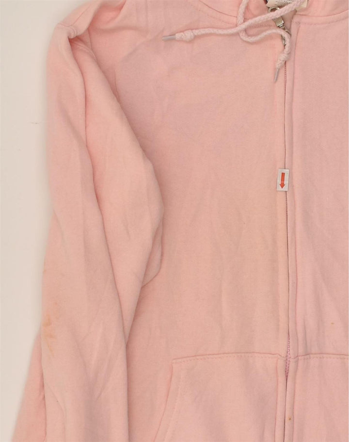 NFL Womens Zip Hoodie Sweater UK 18 XL Pink | Vintage NFL | Thrift | Second-Hand NFL | Used Clothing | Messina Hembry 