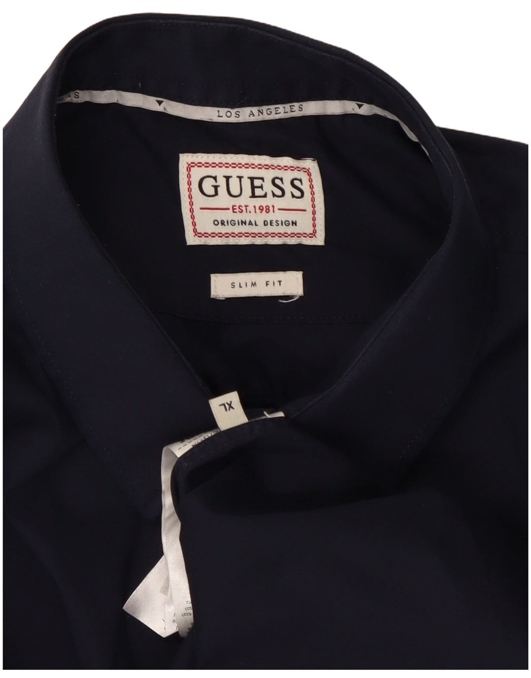 Ανδρικό πουκάμισο Guess Slim Fit XL Navy Blue Cotton