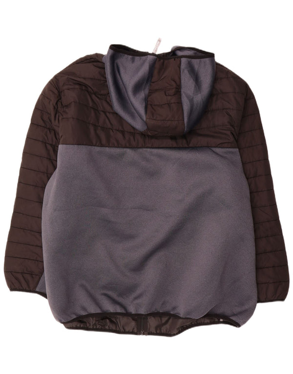 Jack & Jones Ανδρικό μπουφάν με κουκούλα UK 46 3XL μαύρο πολυεστέρα