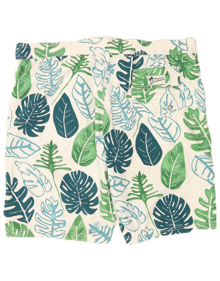 Ανδρικό σορτς κολύμβησης Marks & Spencer Blue Harbour 2XL λευκό φλοράλ