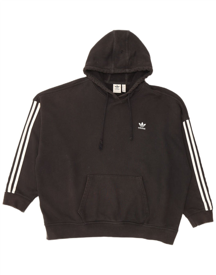 ADIDAS Γυναικείο Hoodie Jumper UK 16 μεγάλο βαμβακερό
