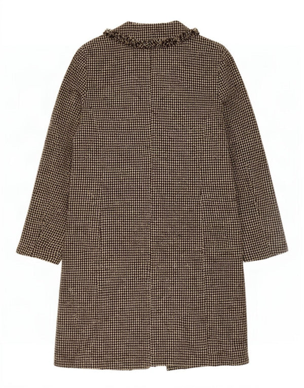 Γυναικείο παλτό Quin And Donnelly UK 18 XL καφέ Houndstooth Ακρυλικό