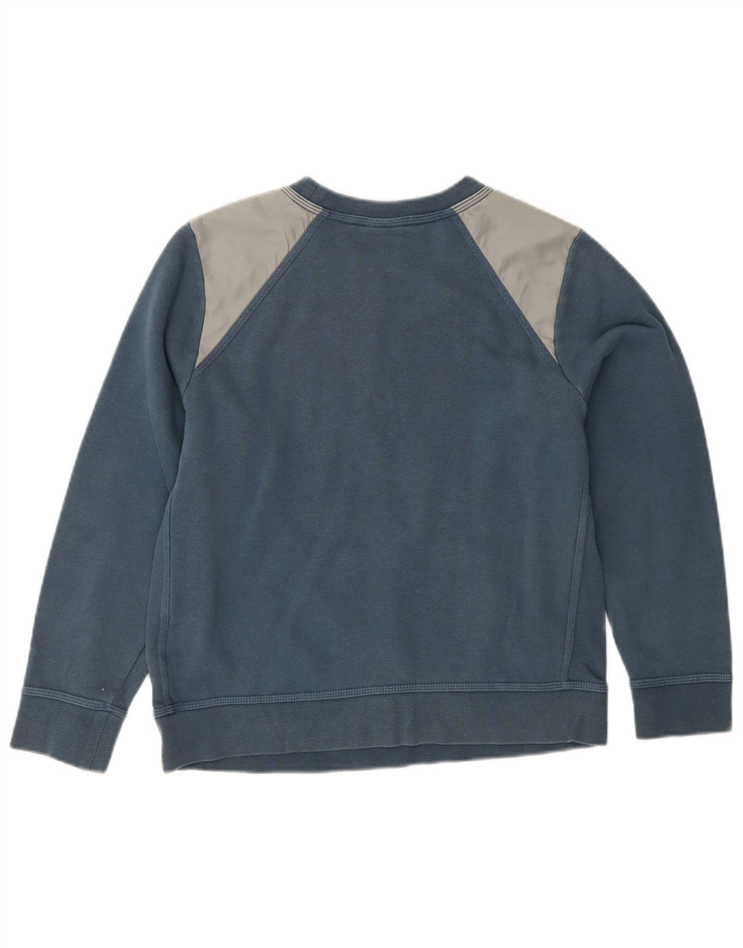 NIKE Boys Graphic Sweatshirt Jumper 10-11 Years Medium  Blue Colourblock