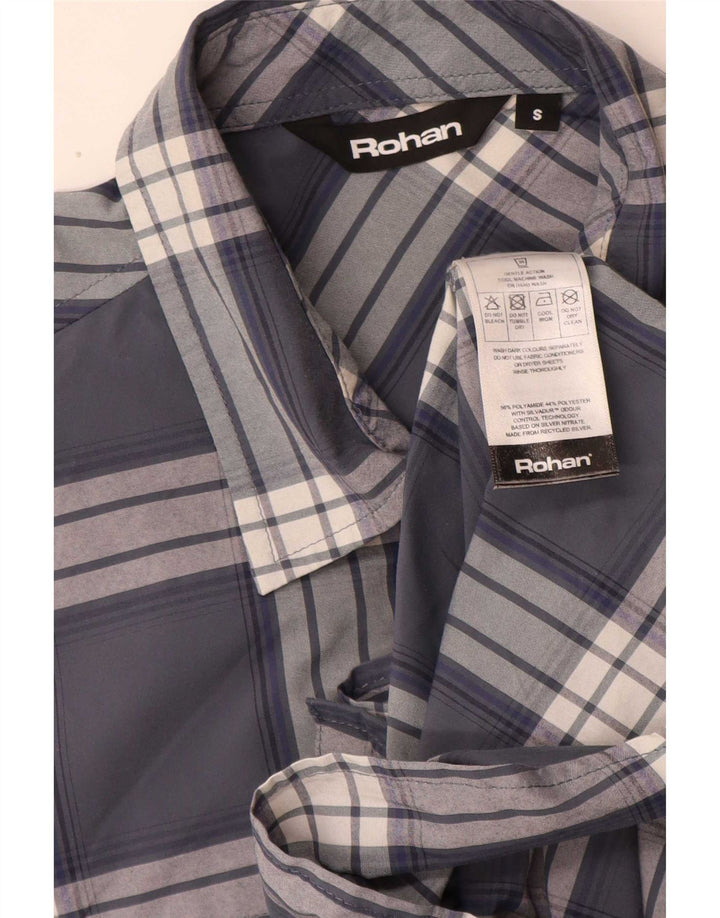 Ανδρικό κοντομάνικο πουκάμισο Rohan Small Blue Check Polyamide