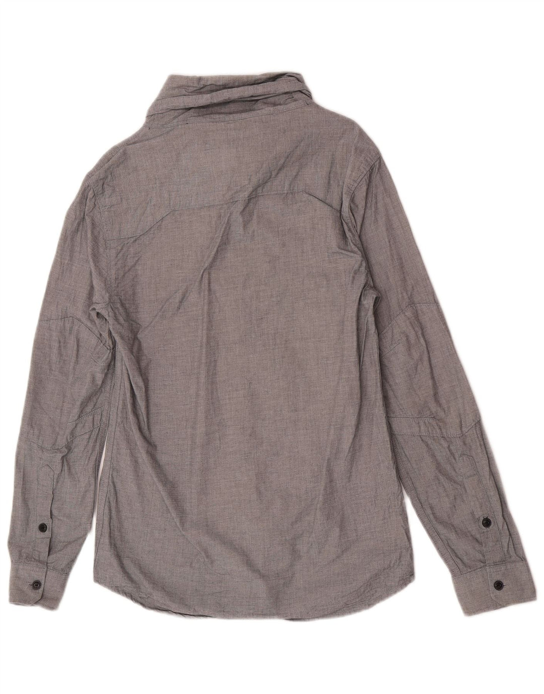 Jack & Jones Ανδρικό πουκάμισο με λαιμόκοψη μικρό γκρι βαμβακερό