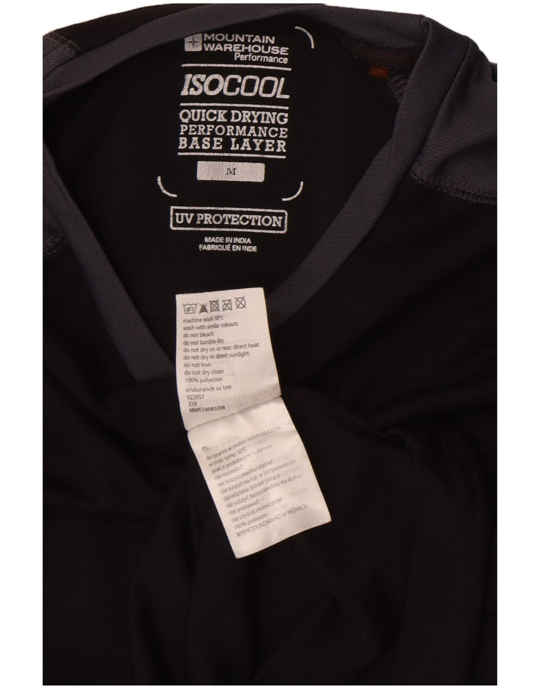 Ανδρικό T-Shirt Mountain Warehouse IsoCool Top Medium Black Colourblock