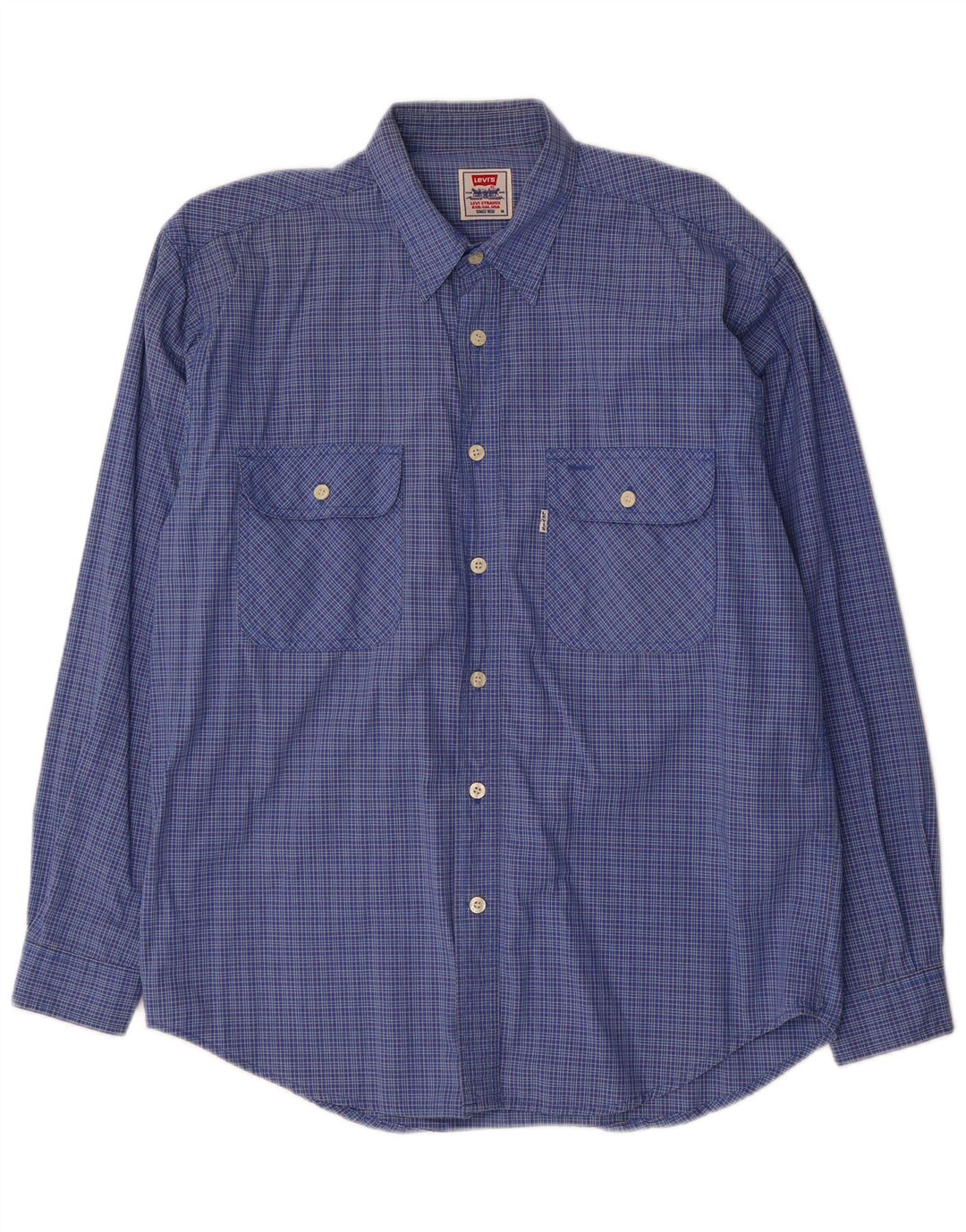 Ανδρικό πουκάμισο Levi's Medium Blue Check Cotton