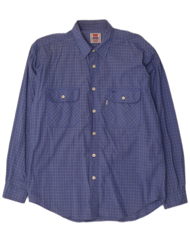 Ανδρικό πουκάμισο Levi's Medium Blue Check Cotton
