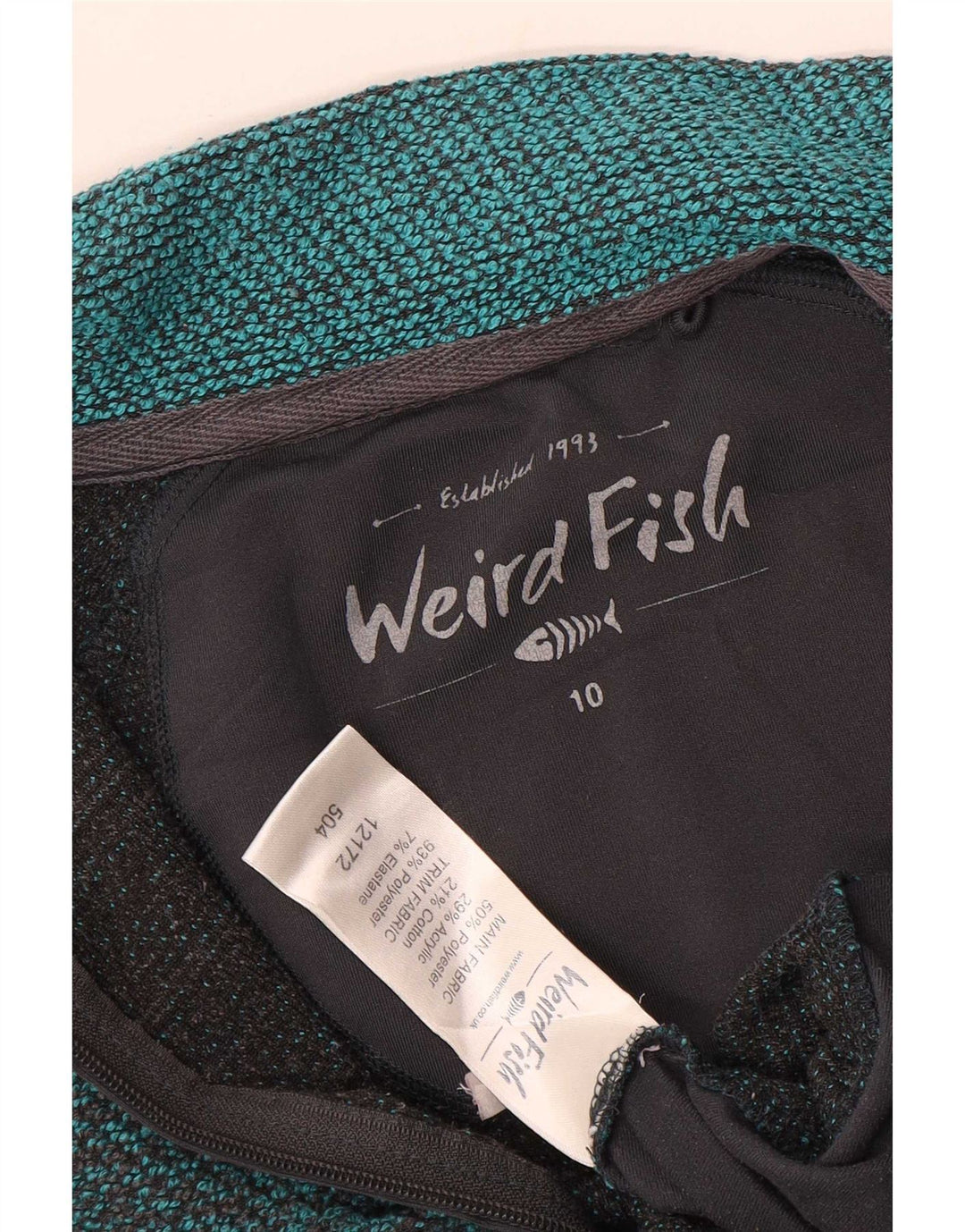 Γυναικεία αθλητική φόρμα Weird Fish Top Jacket UK 10 Small Blue Colourblock