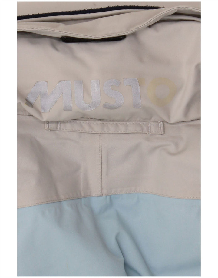 Musto γυναικείο μπουφάν βροχής με κουκούλα UK 10 Small Blue Colourblock