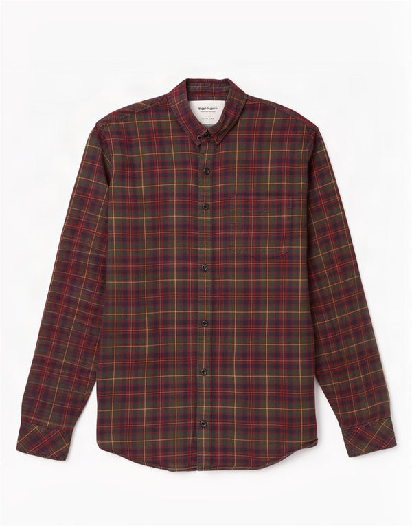 Ανδρικό φανελένιο πουκάμισο Carhartt XL Πράσινο βαμβακερό καρό