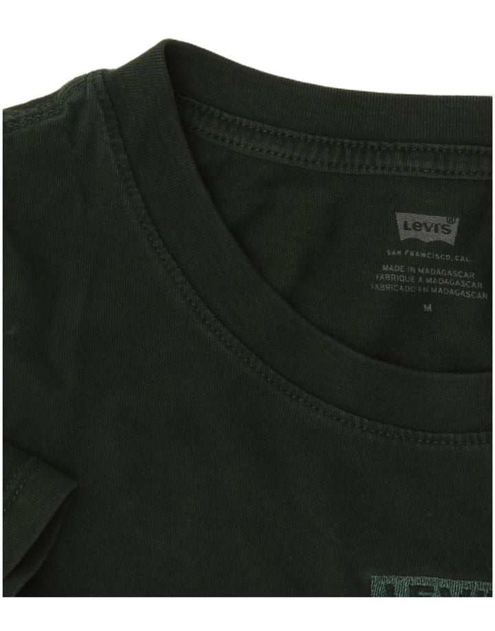Γυναικείο T-Shirt Levi's Crop Top UK 14 Medium Green