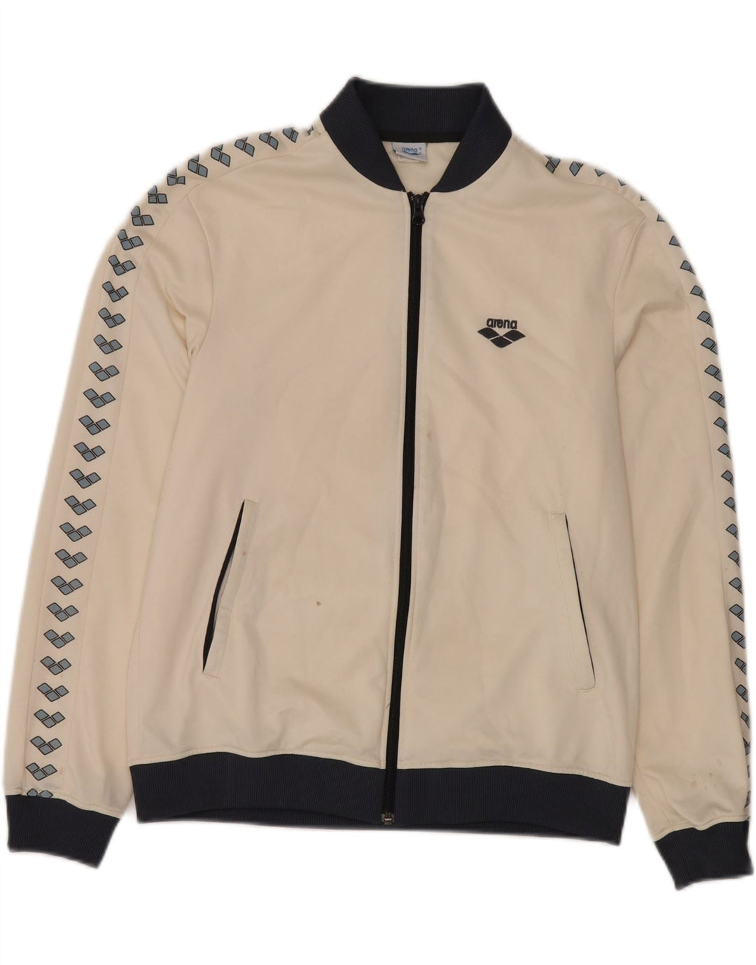 Γυναικεία αθλητική φόρμα γραφικών ARENA Top Jacket UK 12 Medium White Polyester