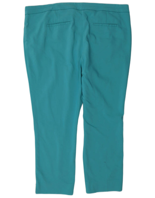 Monsoon Γυναικείο Skinny Casual Παντελόνι UK 22 3XL W44 L27 Τυρκουάζ βαμβακερό