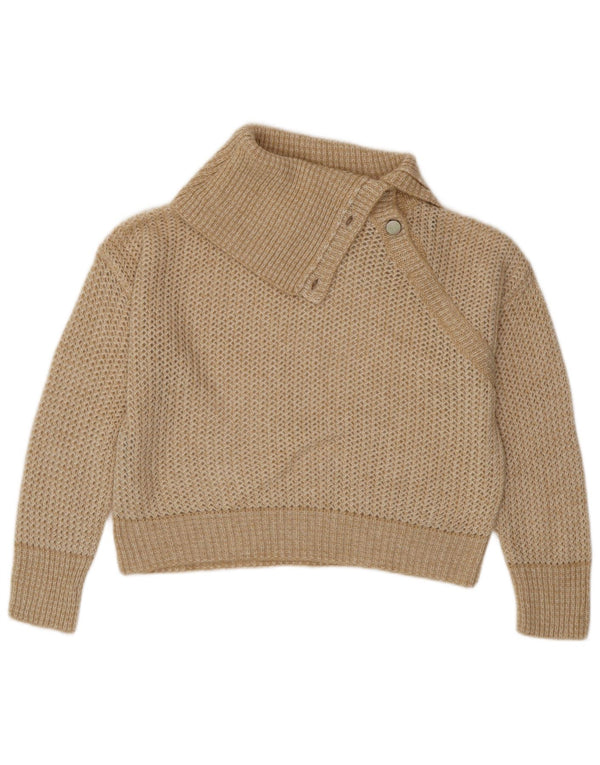 STEFANEL Γυναικείο πουλόβερ με λαιμό και λαιμό μεγάλου μεγέθους UK 16 μεγάλο μπεζ