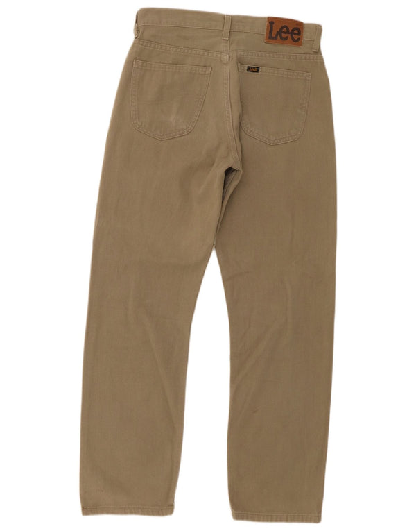 Lee Mens Portland Straight Casual Παντελόνι W30 L30 Χακί Βαμβακερό