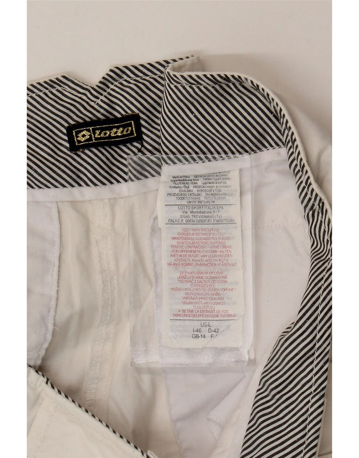Lotto Γυναικείο βερμούδα UK 14 Medium W30 Λευκό βαμβακερό