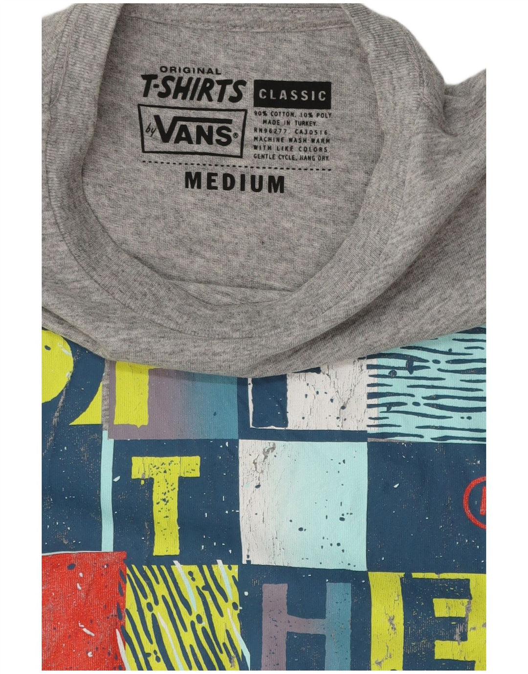 Ανδρικό γραφικό T-Shirt Vans Top Μεσαίο γκρι βαμβακερό