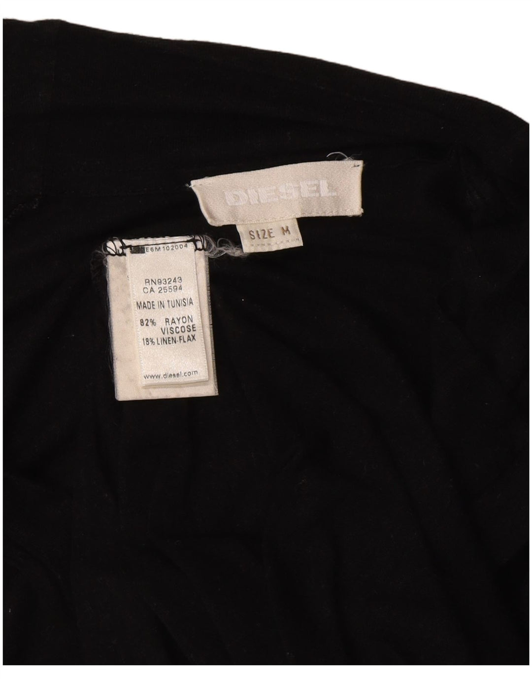 Diesel Γυναικείο Longline Cardigan πουλόβερ UK 12 Medium Black Rayon