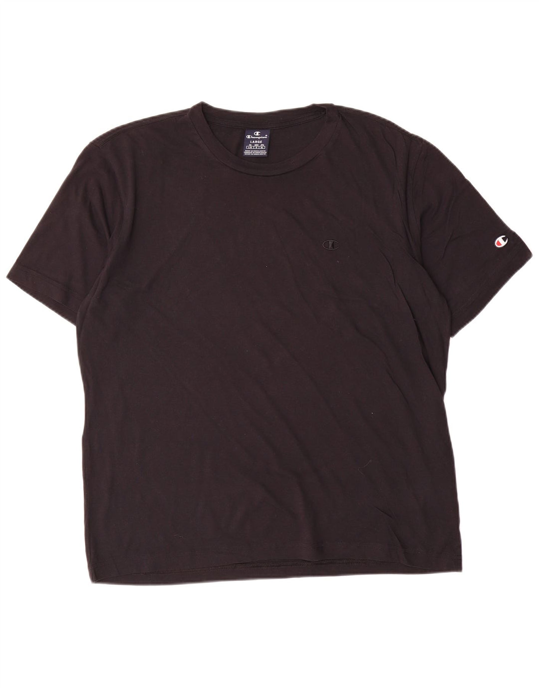 Ανδρικό T-Shirt Champion Top μεγάλο μαύρο βαμβακερό