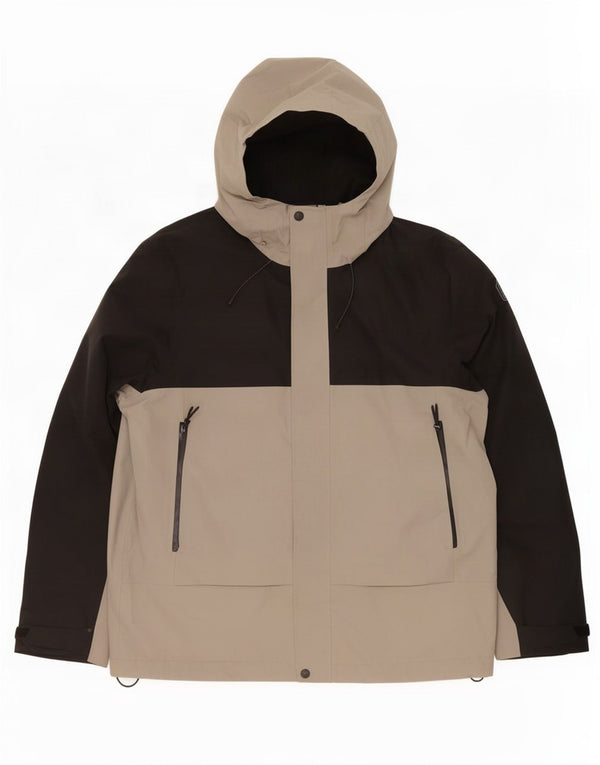 Ανδρικό μπουφάν βροχής με κουκούλα Marks & Spencer UK 42 XL Γκρι πολυεστέρας